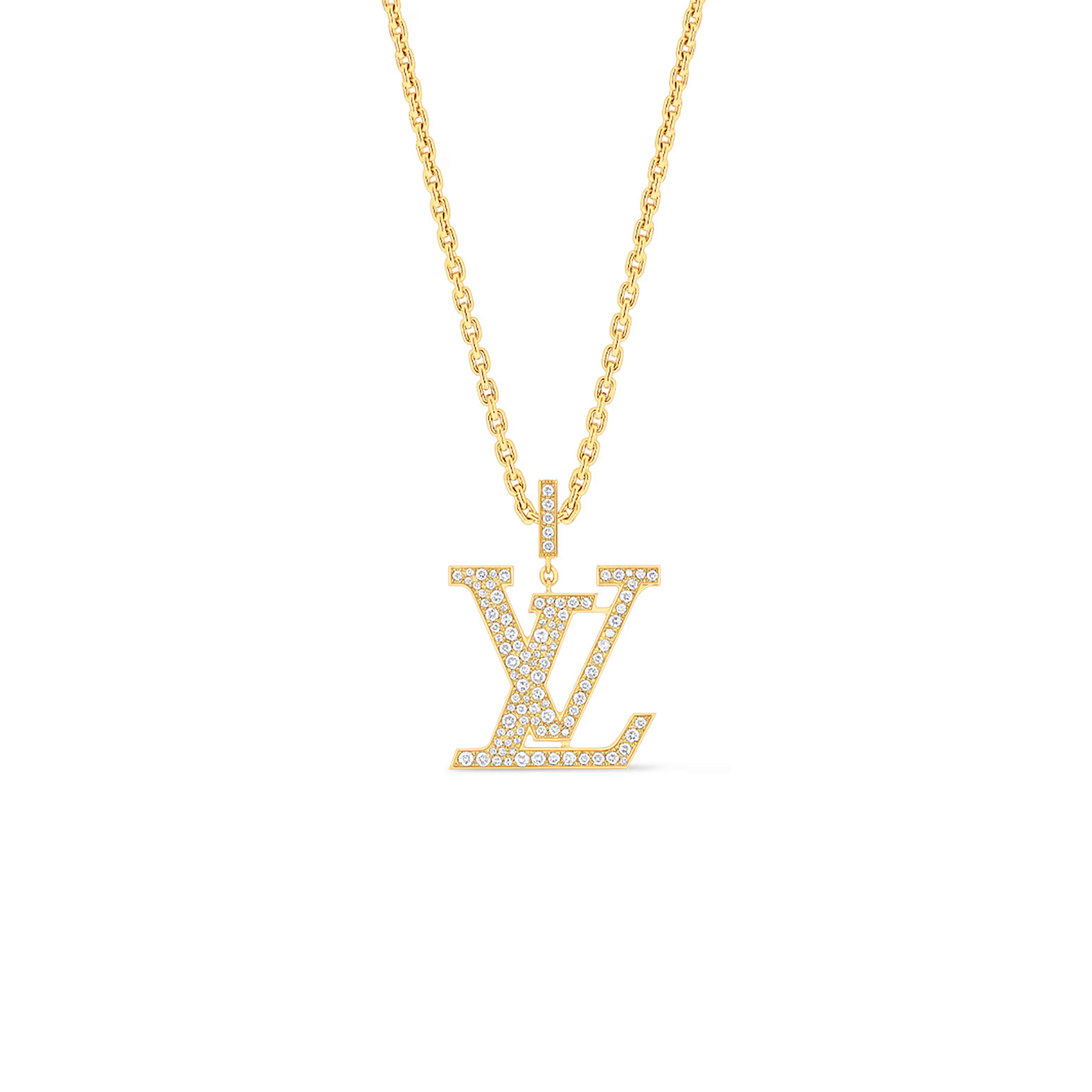 LOUIS VUITTON LV LARGE PENDANT, YELLOW GOLD AND DIAMONDS Q93848